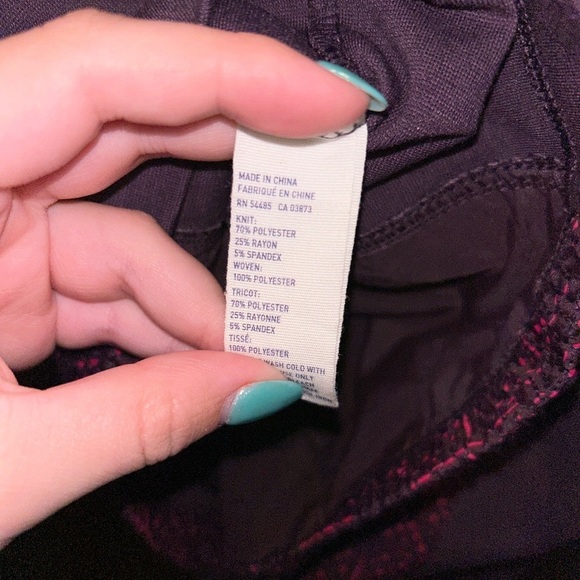 American Eagle Mini Printed Pencil Skirt Purple Pink 4 Twee - Picture 4 of 4